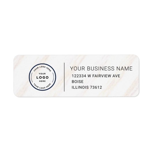 Elegant Custom Business Return Address Label (Voorkant)