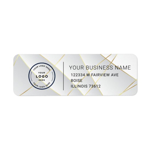 Elegant Custom Business Return Address Label (Voorkant)