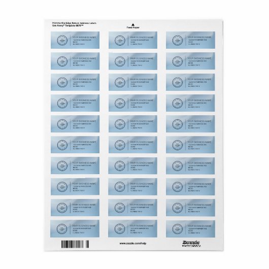 Elegant Custom Business Return Address Label (Full Sheet)