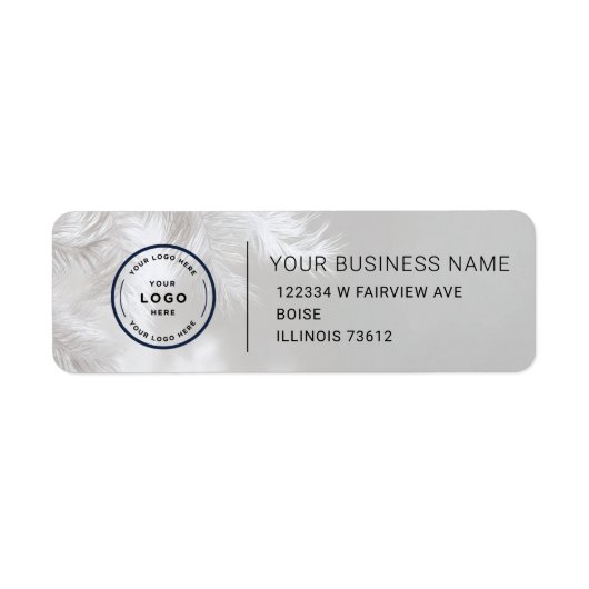 Elegant Custom Business Return Address Label (Voorkant)
