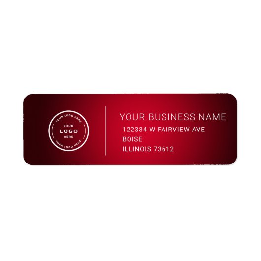 Elegant Custom Business Return Address Label (Voorkant)