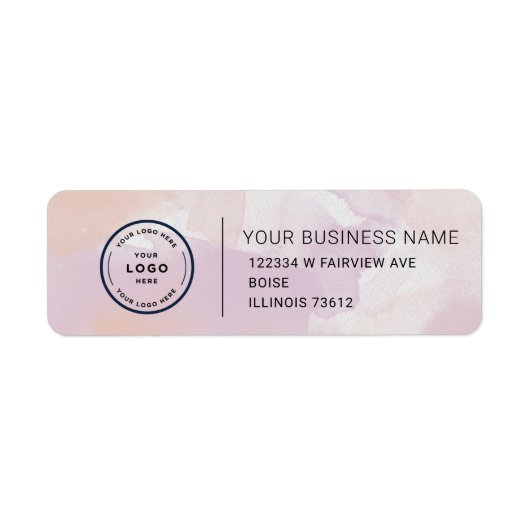 Elegant Custom Business Return Address Label (Voorkant)