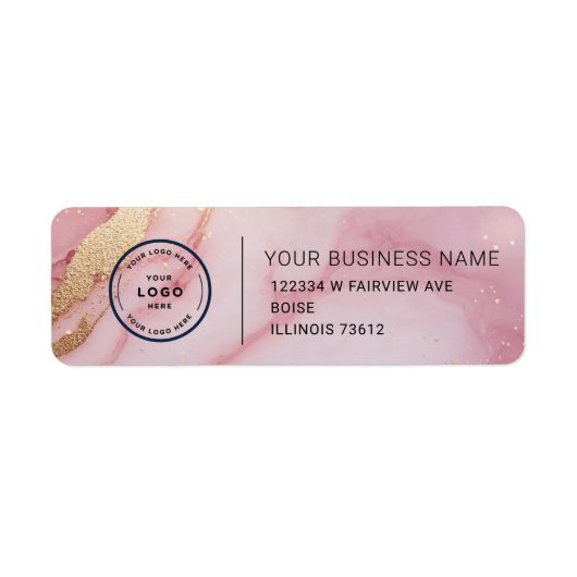 Elegant Custom Business Return Address Label (Voorkant)