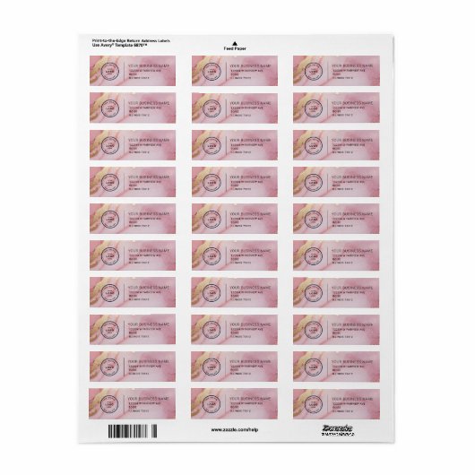 Elegant Custom Business Return Address Label (Full Sheet)