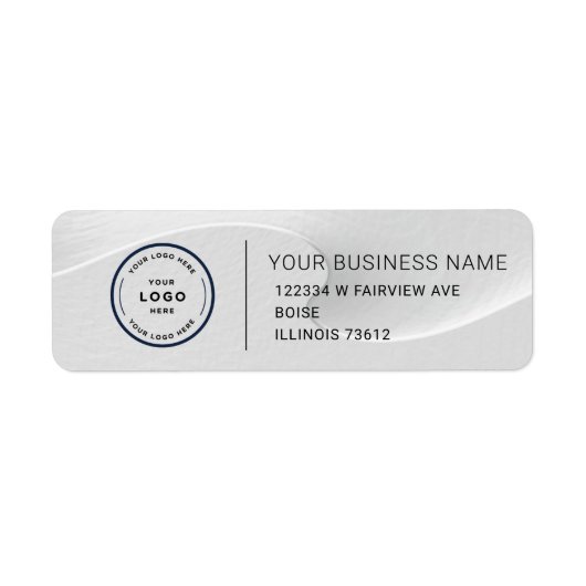Elegant Custom Business Return Address Label (Voorkant)