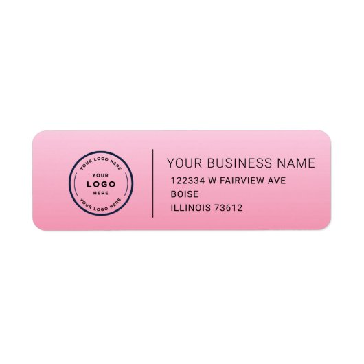 Elegant Custom Business Return Address Label (Voorkant)