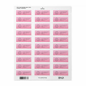 Elegant Custom Business Return Address Label (Full Sheet)