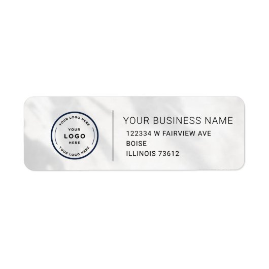 Elegant Custom Business Return Address Label (Voorkant)