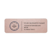 Elegant Custom Business Return Address Label (Voorkant)