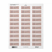Elegant Custom Business Return Address Label (Full Sheet)