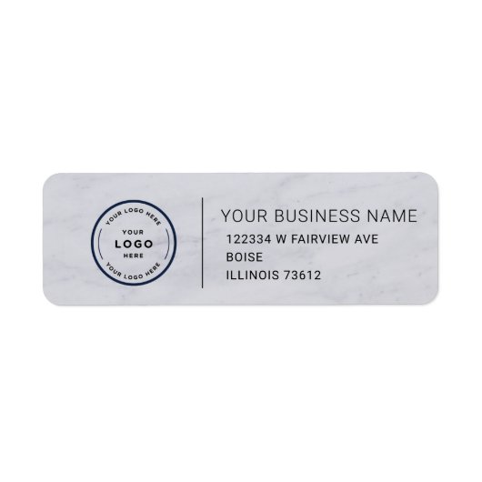 Elegant Custom Business Return Address Label (Voorkant)