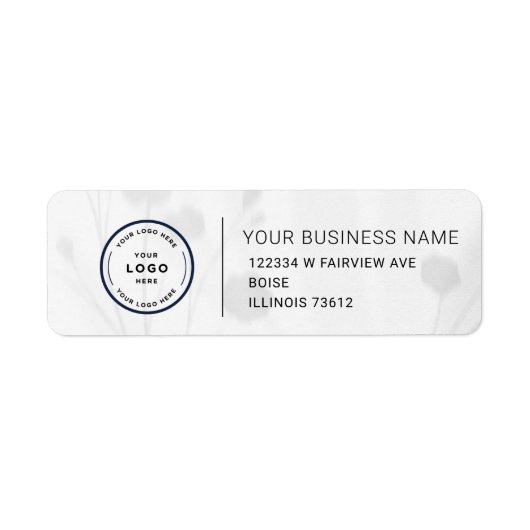 Elegant Custom Business Return Address Label (Voorkant)