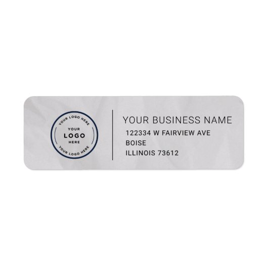 Elegant Custom Business Return Address Label (Voorkant)
