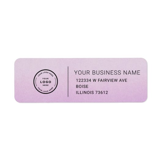 Elegant Custom Business Return Address Label (Voorkant)