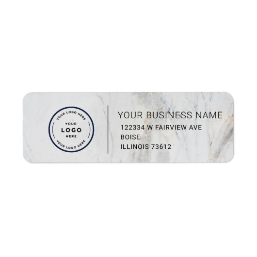 Elegant Custom Business Return Address Label (Voorkant)
