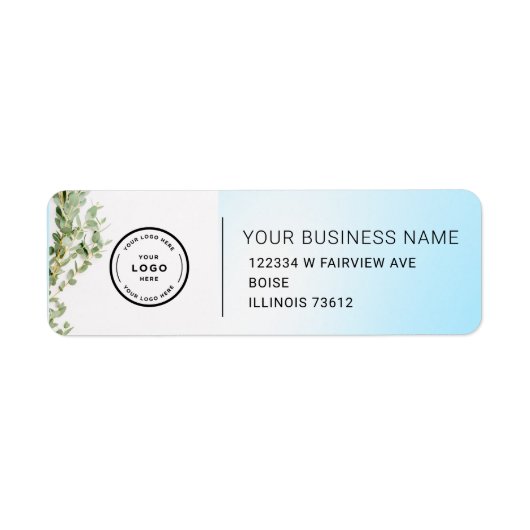 Elegant Custom Business Return Address Label (Voorkant)