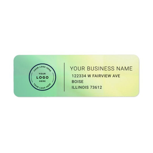 Elegant Custom Business Return Address Label (Voorkant)