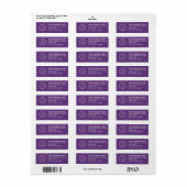 Elegant Custom Business Return Address Label (Full Sheet)
