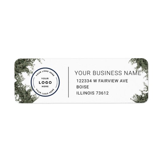 Elegant Custom Business Return Address Label (Voorkant)