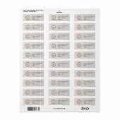 Elegant Custom Business Return Address Label (Full Sheet)