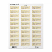 Elegant Custom Business Return Address Label (Full Sheet)