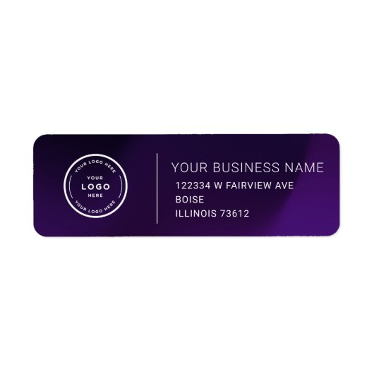 Elegant Custom Business Return Address Label (Voorkant)