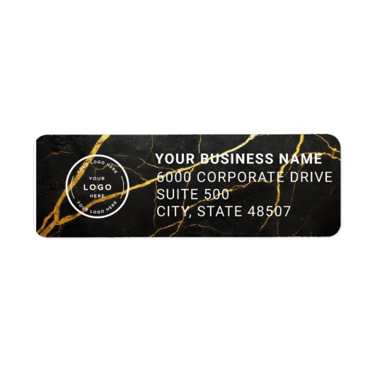 Elegant Custom Business Return Address Label (Voorkant)