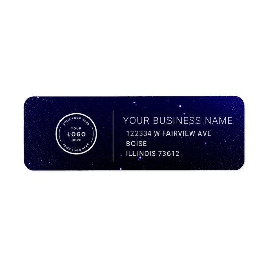 Elegant Custom Business Return Address Label (Voorkant)