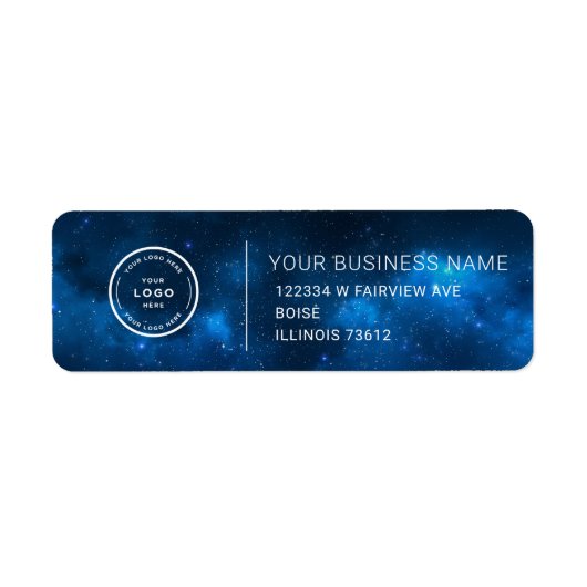 Elegant Custom Business Return Address Label (Voorkant)