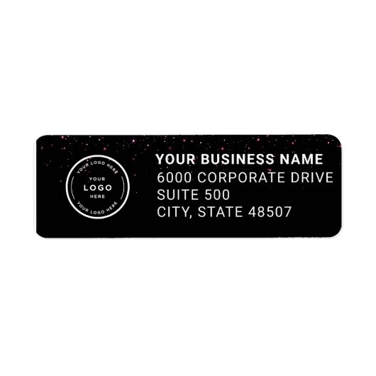 Elegant Custom Business Return Address Label (Voorkant)