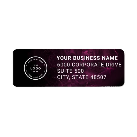 Elegant Custom Business Return Address Label (Voorkant)