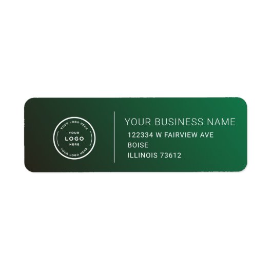 Elegant Custom Business Return Address Label (Voorkant)