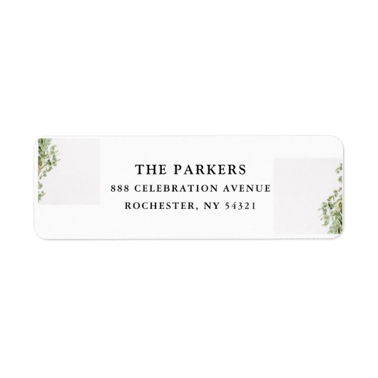 Elegant Custom Business Return Address Label (Voorkant)
