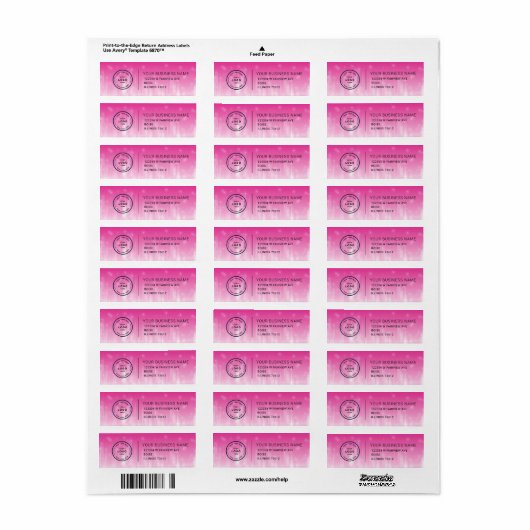 Elegant Custom Business Return Address Label (Full Sheet)