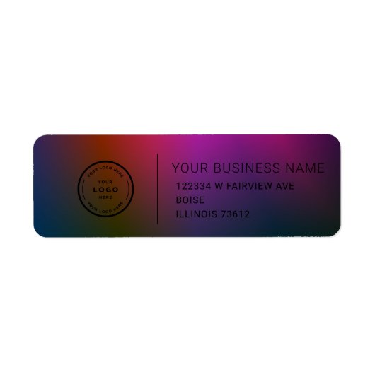 Elegant Custom Business Return Address Label (Voorkant)