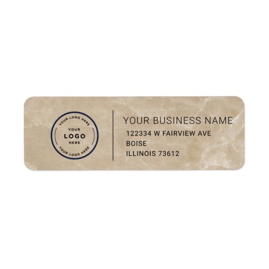 Elegant Custom Business Return Address Label (Voorkant)