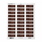 Elegant Custom Business Return Address Label (Full Sheet)