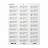 Elegant Custom Business Return Address Label (Full Sheet)