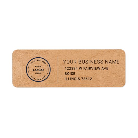 Elegant Custom Business Return Address Label (Voorkant)