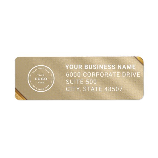 Elegant Custom Business Return Address Label (Voorkant)