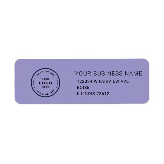 Elegant Custom Business Return Address Label (Voorkant)