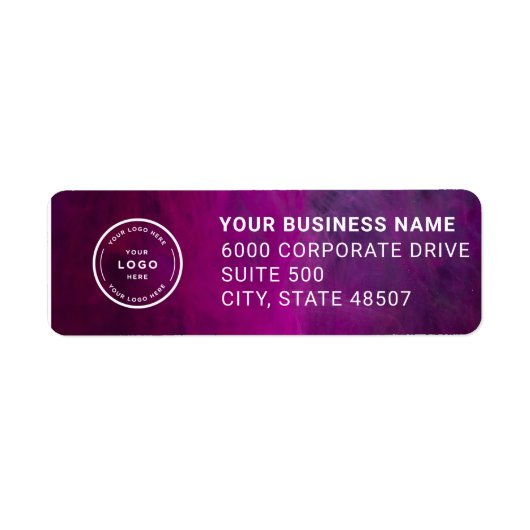 Elegant Custom Business Return Address Label (Voorkant)