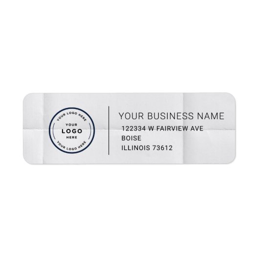 Elegant Custom Business Return Address Label (Voorkant)