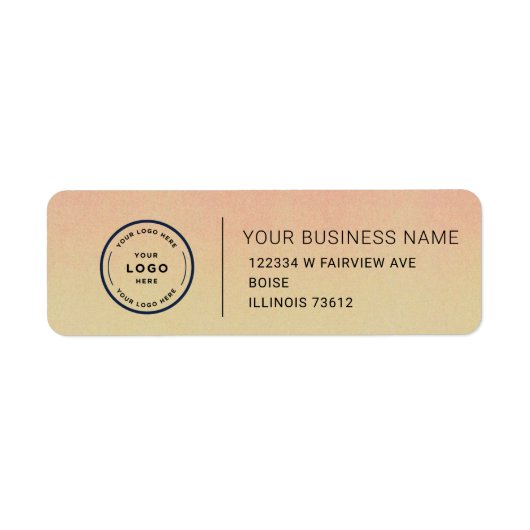 Elegant Custom Business Return Address Label (Voorkant)