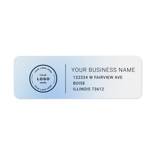 Elegant Custom Business Return Address Label (Voorkant)