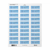 Elegant Custom Business Return Address Label (Full Sheet)