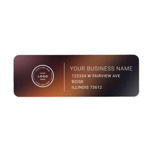 Elegant Custom Business Return Address Label (Voorkant)