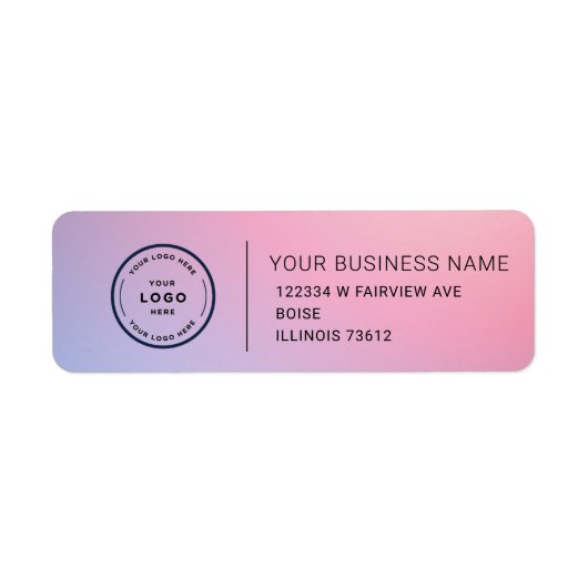 Elegant Custom Business Return Address Label (Voorkant)