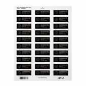 Elegant Custom Business Return Address Label (Full Sheet)
