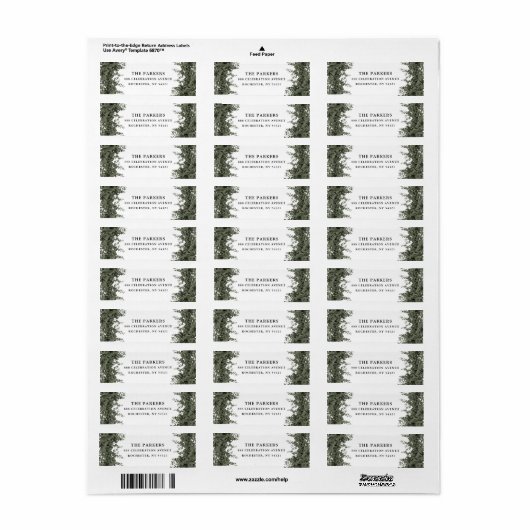 Elegant Custom Business Return Address Label (Full Sheet)